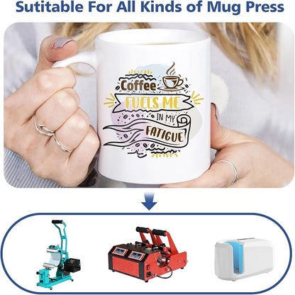 Dmsky Sublimation Mugs White Ceramic Photo Cups Blank Bulk Coffee - Image 5