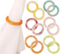 CLEENTABLE Napkin Rings Set of 12 - Epoxy Resin Napkin Holder Cuffs for Dinner Table Décor - Farmhouse Modern Serviette Rings for Weddings, Parties, Receptions, Banquets, Daily Use (Pastel)