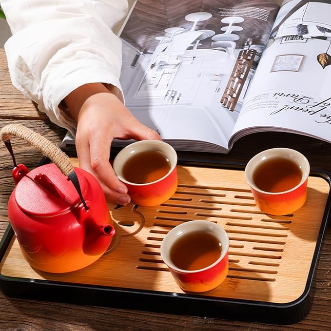 LURRIER Gongfu tea sets, Portable Ceramic TeaSet, Asian Tea sets - Image 3
