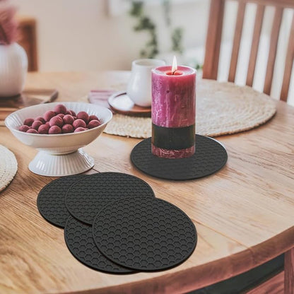 Silicone Non-Slip, Heat Resistant & Water-Trapping Trivet Mats - Image 4
