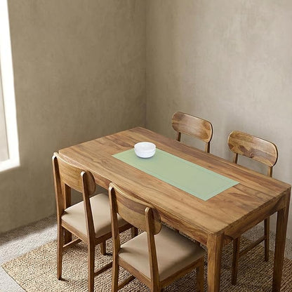 Solino Home 100% Pure Linen Table Runner Sage Green Hemstitch, 14 x 36 in | - Image 2