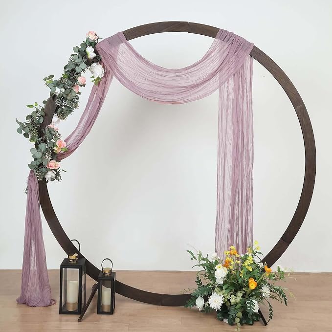 Efavormart 20ft Violet Amethyst Gauze Cheesecloth Wedding Arch Drapery Fabric by efavormart
