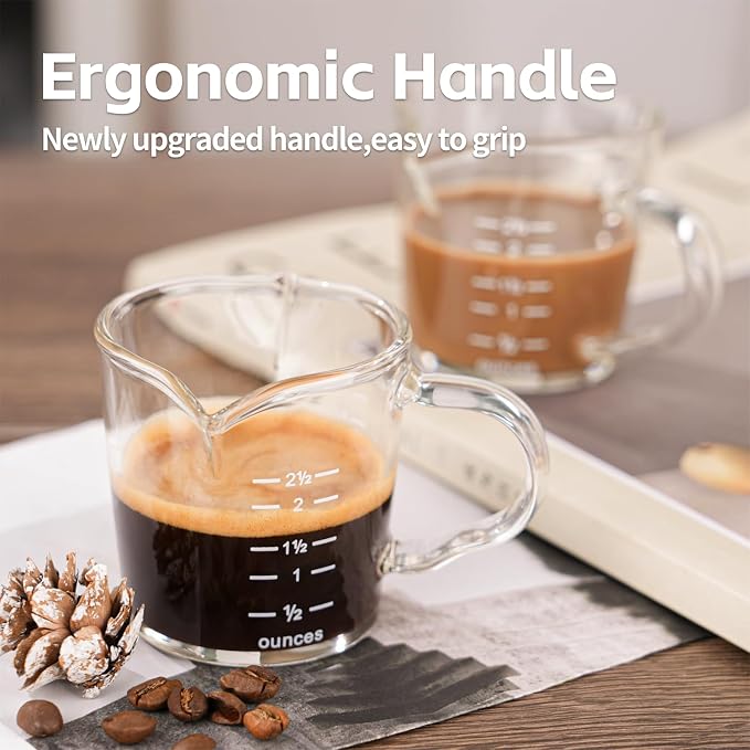 Espresso Shot Glass 3-Ounce Triple Pitcher Barista Double Spouts - Image 5