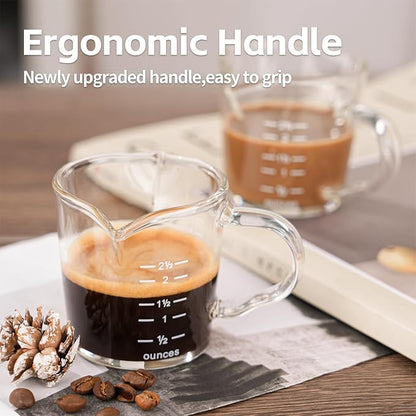 Espresso Shot Glass 3-Ounce Triple Pitcher Barista Double Spouts - Image 5