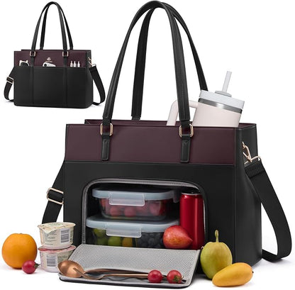 LOVEVOOK Lunch Bag for Women, Work Laptop Tote Bag by LOVEVOOK
