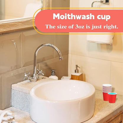 50 Pack 3 oz Paper Cups, Small Bathroom Cups Disposable Cups | Small Bathroom - Image 6