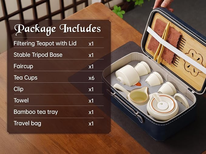 Japanese tea set with Infuser Semi Automatic Tea Set Magic Teapot with 6 cups - Image 6