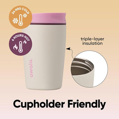 Owala SmoothSip Slider Insulated Stainless Steel Coffee Tumbler, Reusable Iced - Image 3