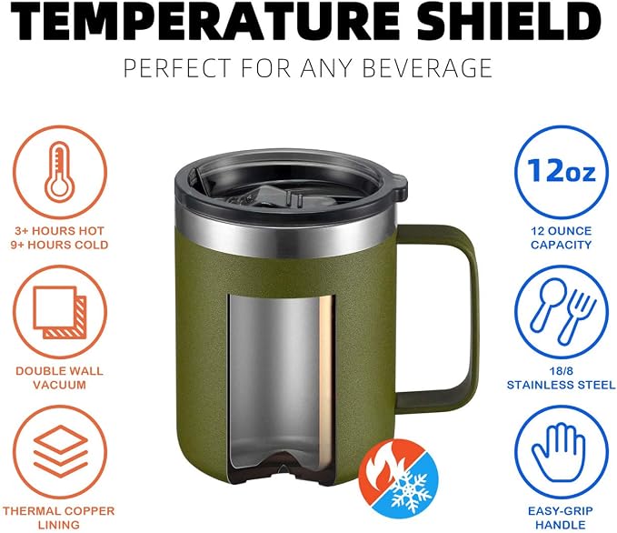 12 oz Insulated Travel Coffee Mug - Image 5