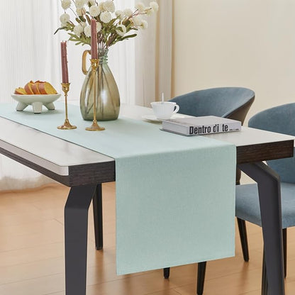 YATOJUZI Light Mint Green Table Runner Seasonal Spring Summer Kitchen Dining - Image 5