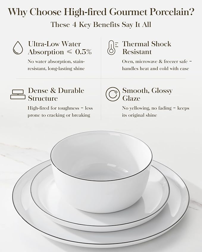 MALACASA 24-Piece Dinnerware Set - Image 6