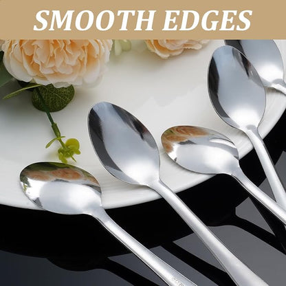 Windsor 96-Pcs Stainless Steel Dinner Spoons, Metal Spoons - Image 6