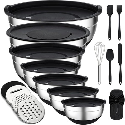 Unokit Mixing Bowls with Lids Set by Unokit