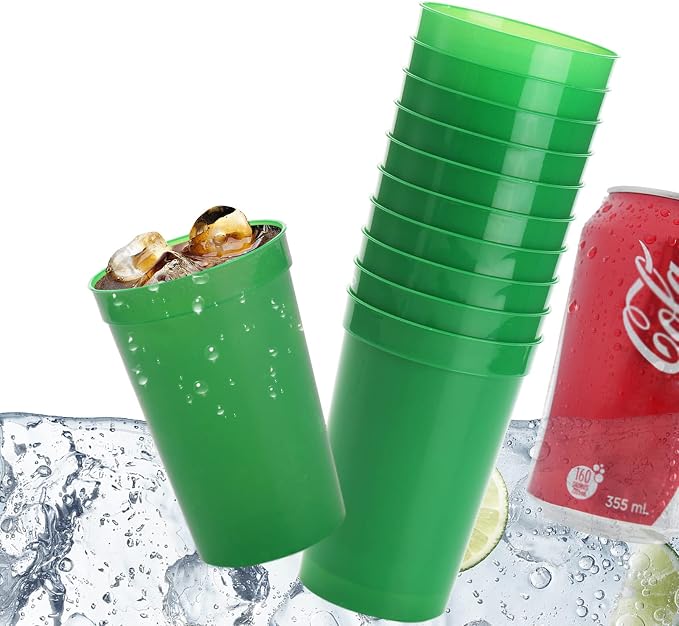Fasmov 30 Pack 16 oz. Plastic Cups Plastic Tumblers Blank Reusable Drink - Image 3