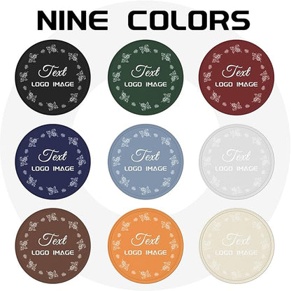 Personalized Coaster, Personalized Coasters Set of 6, Custom Leather Coasters Text/Logo/Image, Leather Set, Customer Business Gifts, Wedding Favor Coaster, Gift for Anniversary New Year