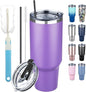 40 oz Tumbler with Lids and Straws, Stainless Steel Insulated Coffee Tumbler by GUDEMAO
