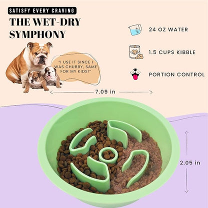 AVERYDAY Slow Feeder Dog Bowls for Medium Breeds Fits Raised Feeding Station - Image 4