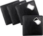 PU Leather Drink Coaster with Bottle Opener Stainless Steel Bartender Beer by CJKDXDH