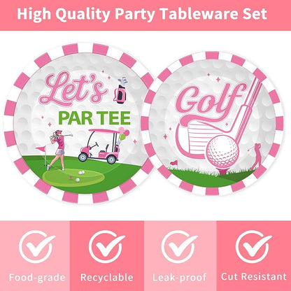 96 Pcs Golf Party Decorations, Cute Golf Themed Tableware Set Party Supplies - Image 3