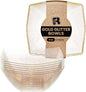 R-kay 6 Pack Gold Small Plastic Serving Bowls 8 oz by R-KAY