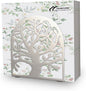 YAJIACLONE Tree of Life Silver Metal Napkin Holder, Upright Metal Tabletop Napkin Holder for Kitchen & Dining Table.