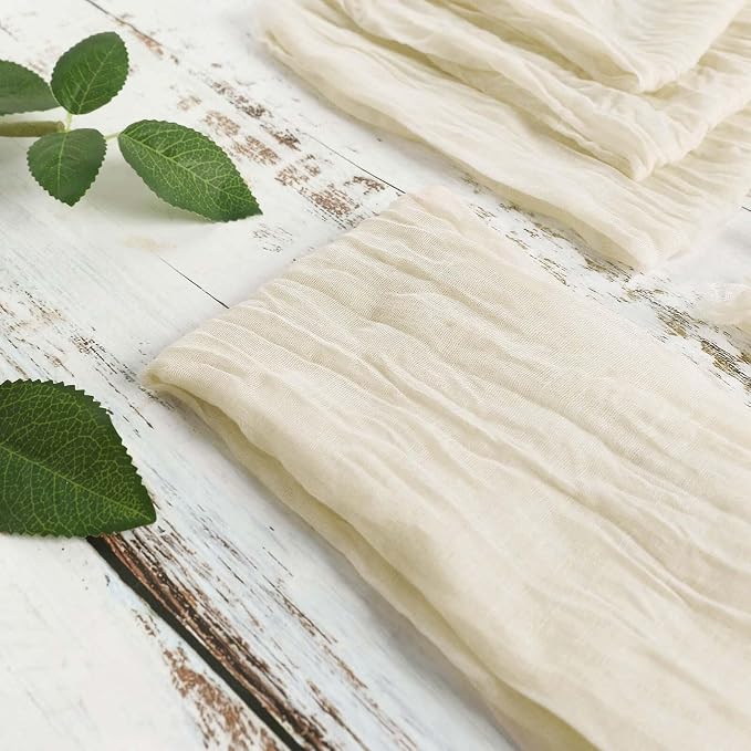 Efavormart 5 Pack 24"x19" Cream Matte Gauze Cheesecloth Napkins, Organic Cotton - Image 8