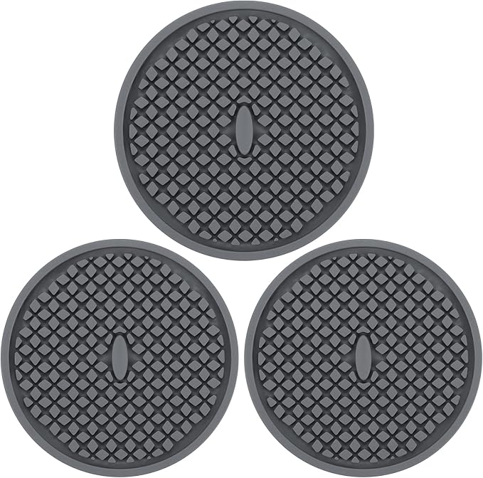 3 Pack Silicone Coasters for Drinks, Thickened Coaster by CAETOUNG