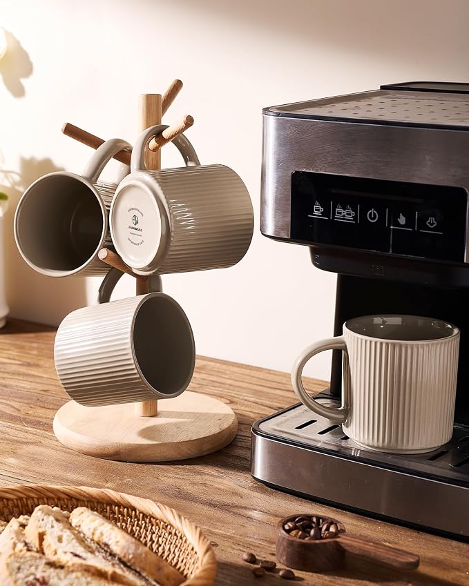 famiware Coffee Mug Set for 6, Star 12 oz Catering Mugs Cup Set - Image 4