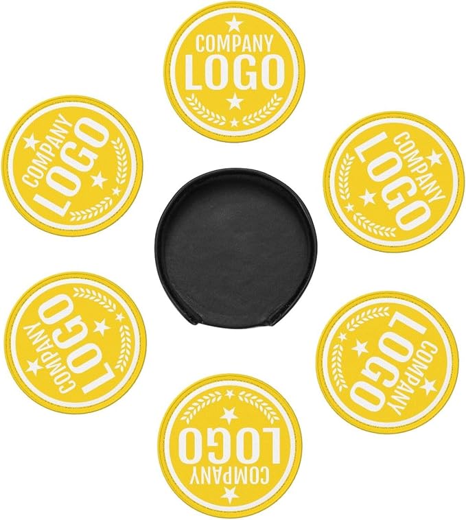 Custom Leather Coasters with Logo - Image 7