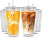 KEMORELA 20oz Ribbed Glass Tumblers by KEMORELA