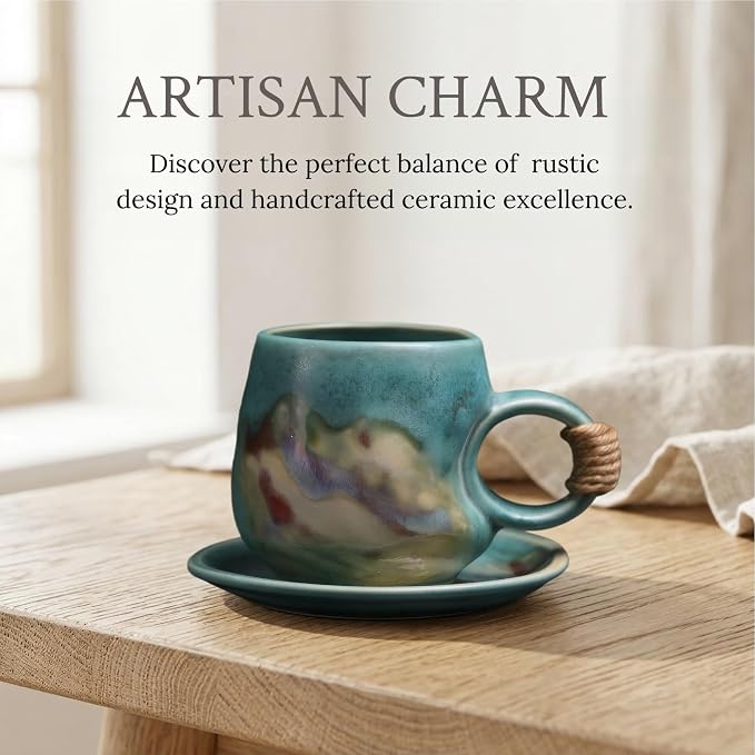 Little handmade ceramic pottery tea cup - Image 4