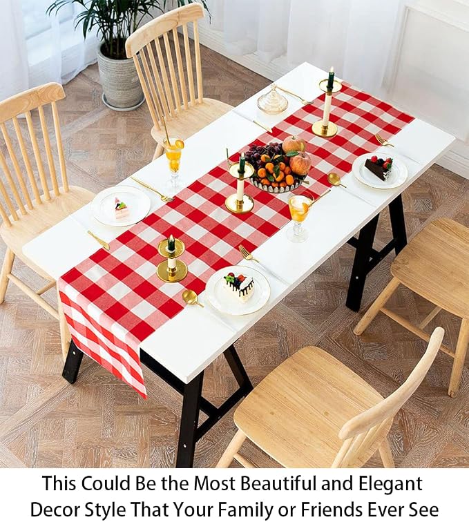 ShinyBeauty Buffalo Check Table Cover - Image 5