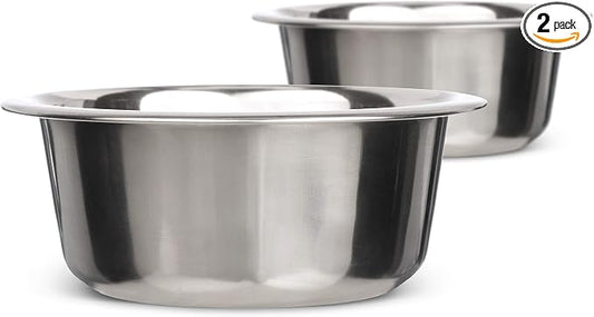 Neater Pet Brands 2.2 Cup Stainless Steel Dog Bowls, Dog Food Bowl & Water Bowl by NeaterPetBrands
