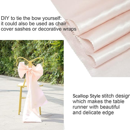 Rose Gold Satin Table Runners, 12x108 Inches, 12 Pack | - Image 5