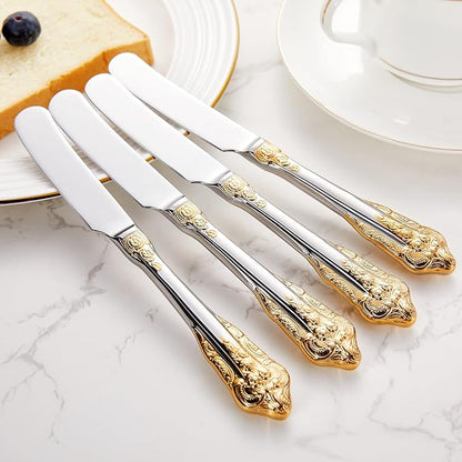 Gorgeous 4-Piece 6.9-Inch 18/10 Stainless Steel Butter Spreader Set | Gold - Image 5