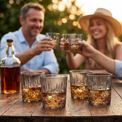 Yungyan 24 Pcs Plastic Clear Whiskey Glasses, 10 oz Unbreakable Reusable Old - Image 6
