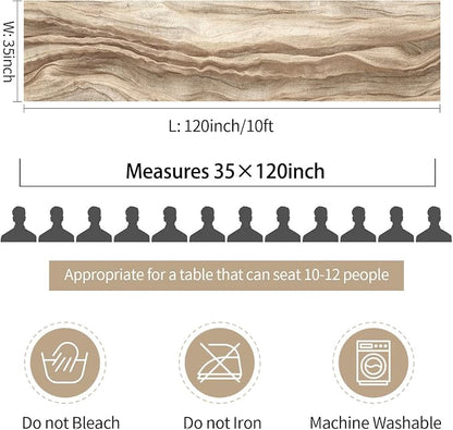 Nude Cheesecloth Table Runner 10ft Gauze Runner Boho Rustic Light Brown Cheese - Image 6
