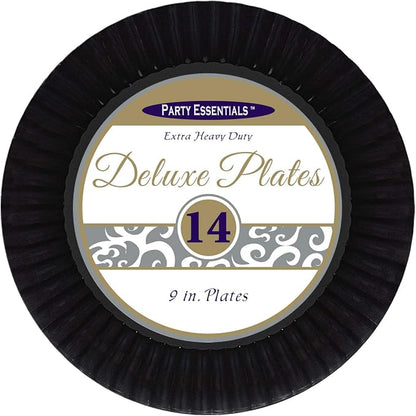 Party Essentials Deluxe Quality Hard Plastic 9-Inch Round Party/Luncheon Plates - Image 2