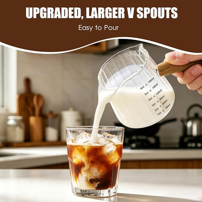 Adorever Espresso Cups 6 OZ, Double Spout Espresso Shot Glass - Image 5