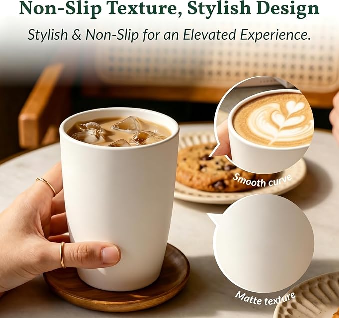Homienly Wheat Straw Cups 12oz Unbreakable & Easy to Clean Cups Reusable - Image 3