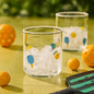 SiliFine 2 Pcs Racket and Yellow Ball Icon Juice Glasses - 14oz Sport Stemless by SiliFine