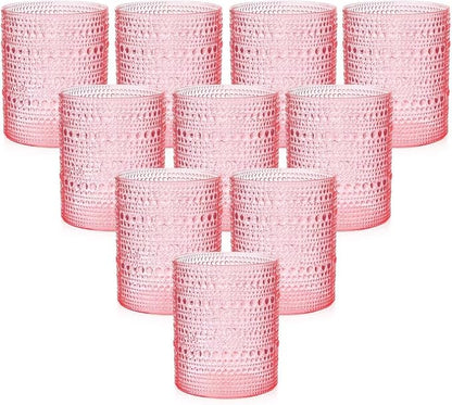 YOUBET 24PCS Pink Plastic Drinking Glasses by YOUBET