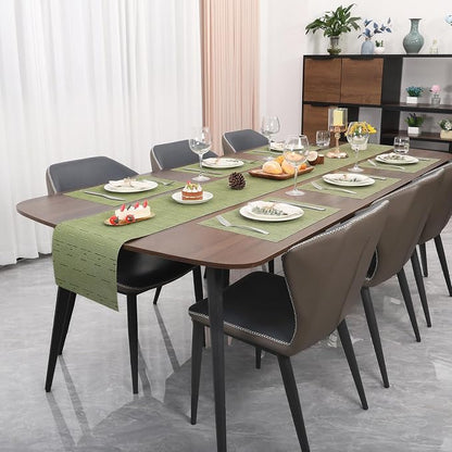 Myir JUN Green Table Runner Home Decor Dining Table Runners | Vinyl Table - Image 4