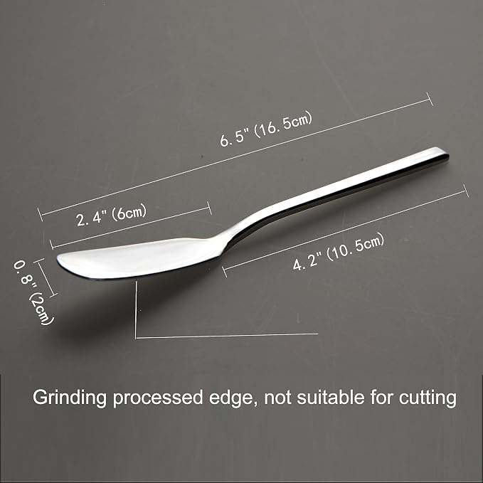 IMEEA Butter Knife Stainless Steel Butter Knife Spreader 6.5-Inch Cheese - Image 3