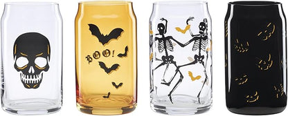 Oneida Barware, Vintro Halloween Can Cooler Glasses, Dishwasher Safe, Made of by Oneida