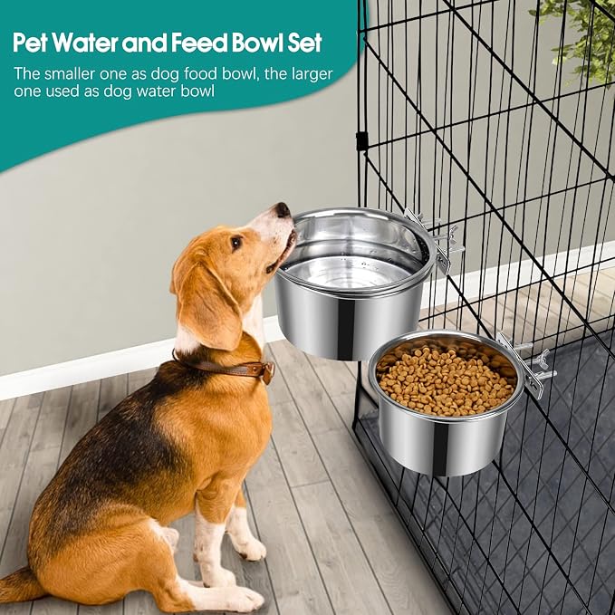 2 Pcs Large Dog Food Water Bowl - Image 3