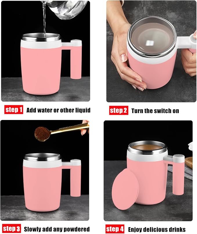 Self Stirring Mug, Rechargeable Auto Magnetic Coffee Mug - Image 3