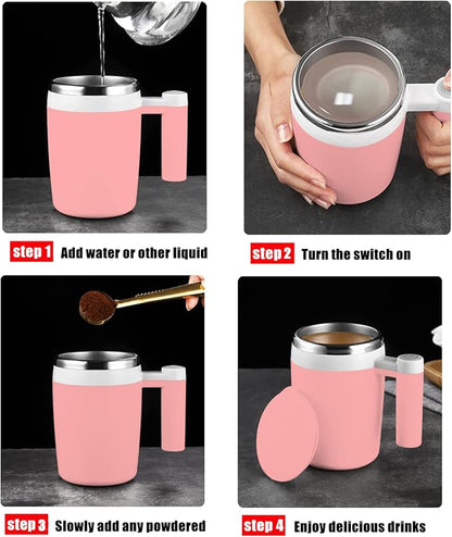Self Stirring Mug, Rechargeable Auto Magnetic Coffee Mug - Image 3
