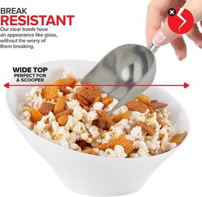 20oz White Plastic Serving Bowls Medium Disposable Snack Bowl Candy Dishes - Image 4