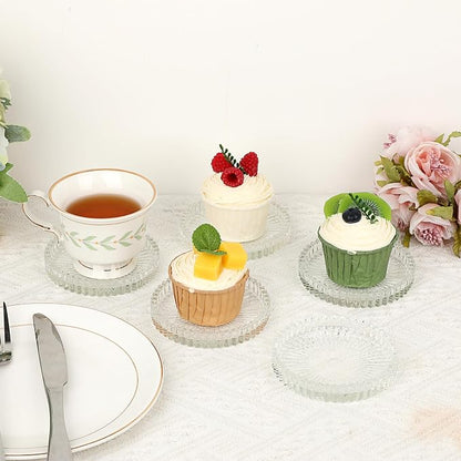 JUXYES Set of 5 Heat-Resistant Clear Glass Coaster - Image 8